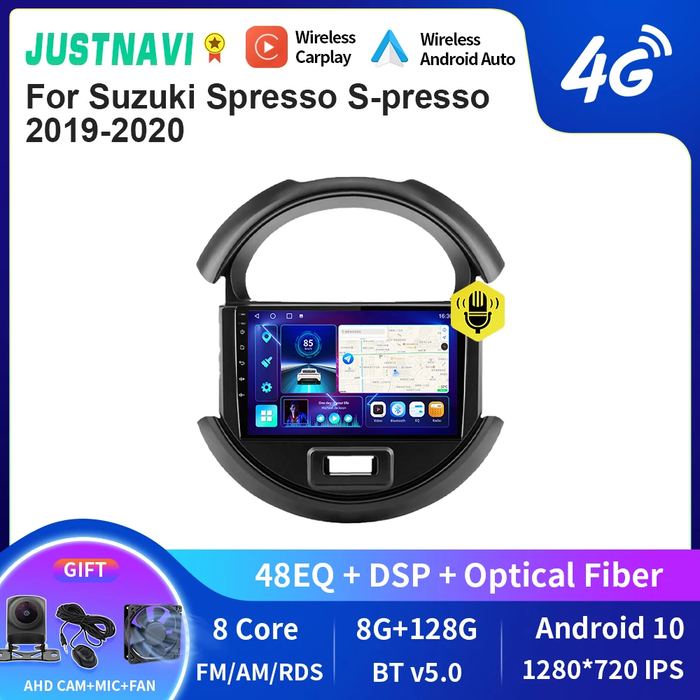 

Автомагнитола JUSTNAVI QT10 Android 10,0 для Suzuki Spresso S-AT 2019-2020 Автомобильный мультимедийный видеоплеер 2din Carplay GPS Navi