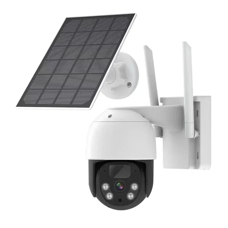 4MP 10채널 PIR 양방향 오디오 태양광 WiFi 보안 감시 IP 카메라 시스템(배터리 포함)