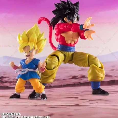 Magi-Nation Wild Power Time Traveler Edition Super Saiyan 4 Goku and Vegeta (Super Four) 6-inch Poseable Action Figure Gift.