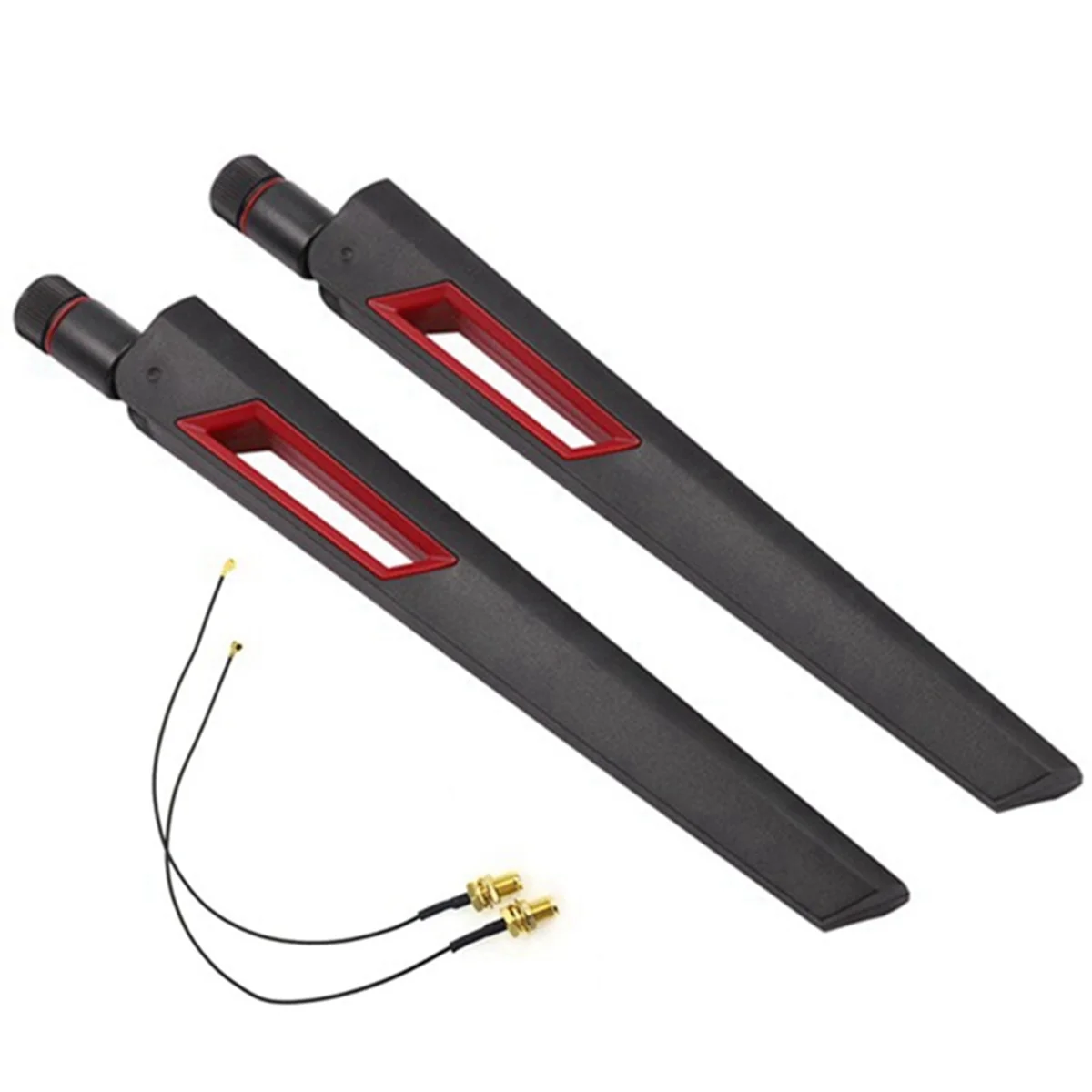 2 x8dbi Dualband m.2 ipex mhf4 u. fl Kabel zu RP-SMA Pigtail-WLAN-Antenne für Intel Ax210 Ax200 9260 9560 ngff Karte