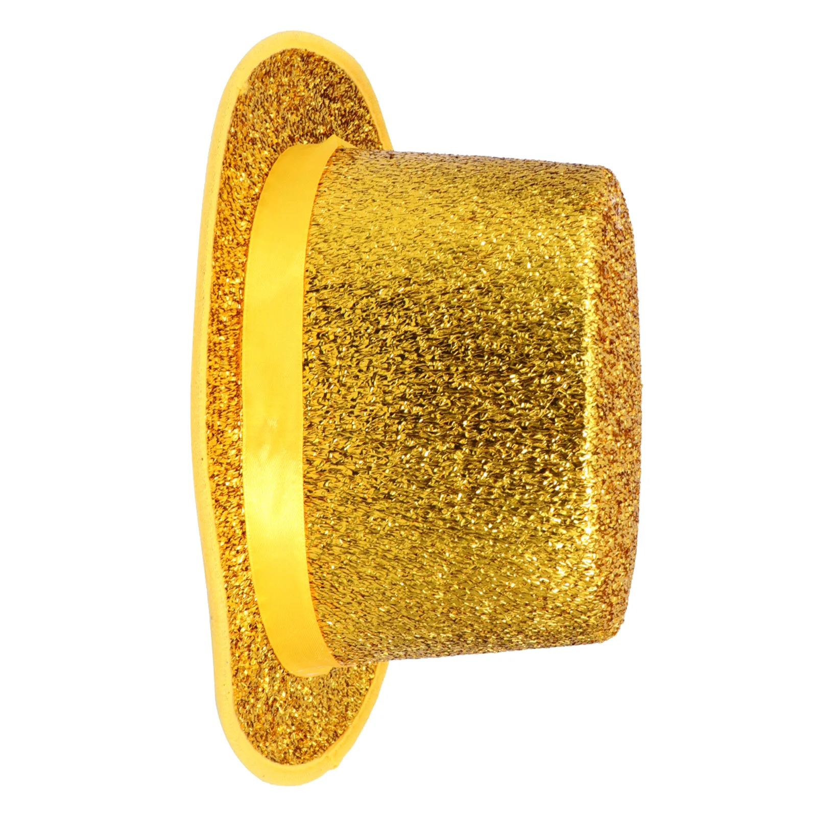 

Yellow Glitter Top Hat Premium Party Cosplay Magician Performance Hat For Adults Sparkly Sequin Cap Festival Supplies