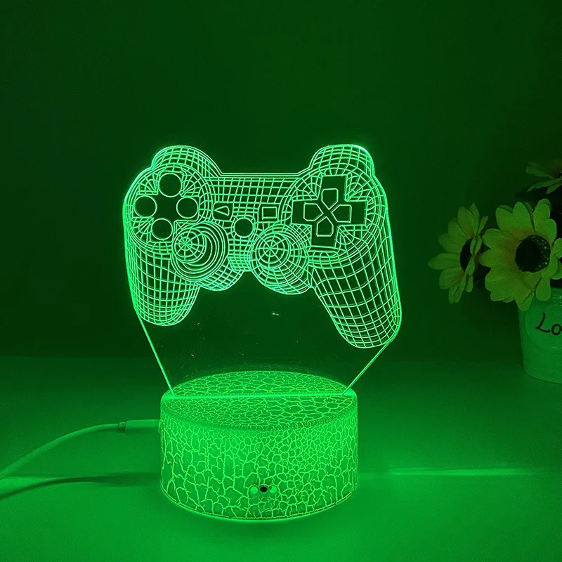 ثلاثية الأبعاد LED الألعاب الإعداد RGB مصباح غرفة الألعاب مصباح الديكور USB بالطاقة ليلة ضوء الجدول مصباح Fo7r نوم ديكور عيد الميلاد أضواء