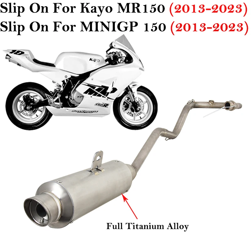 Slip On For Kayo MR 150 For MINIGP 150 2013 - 2023 Motocross Motorcycle Full Systems Link Pipe Exhaust Under the seat Muffler
