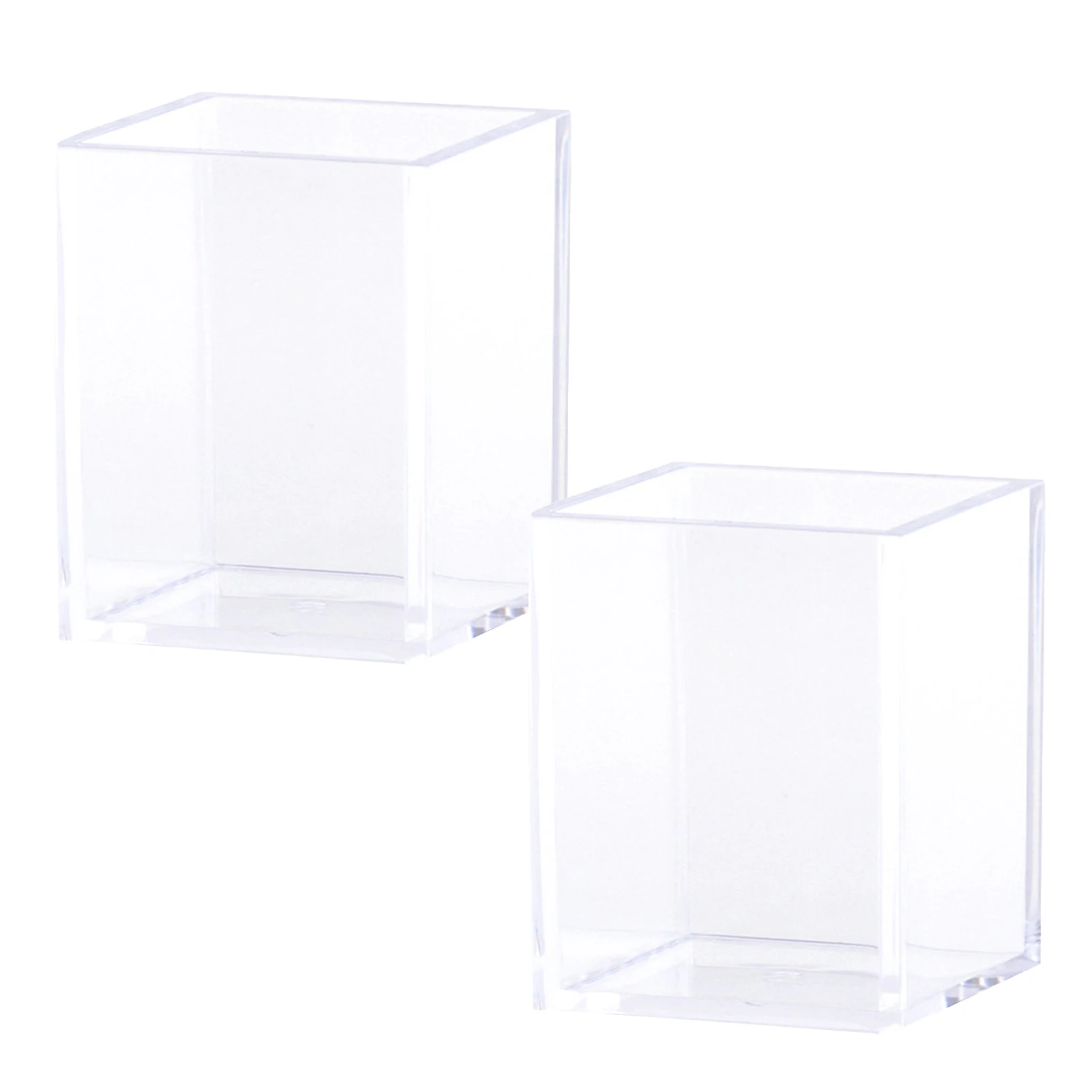 

2pcs Makeup Brush Storage Universal Large Capacity Gift Bathroom School Pen Holder Bedroom Desk Organiser Clear Acrylic Stable