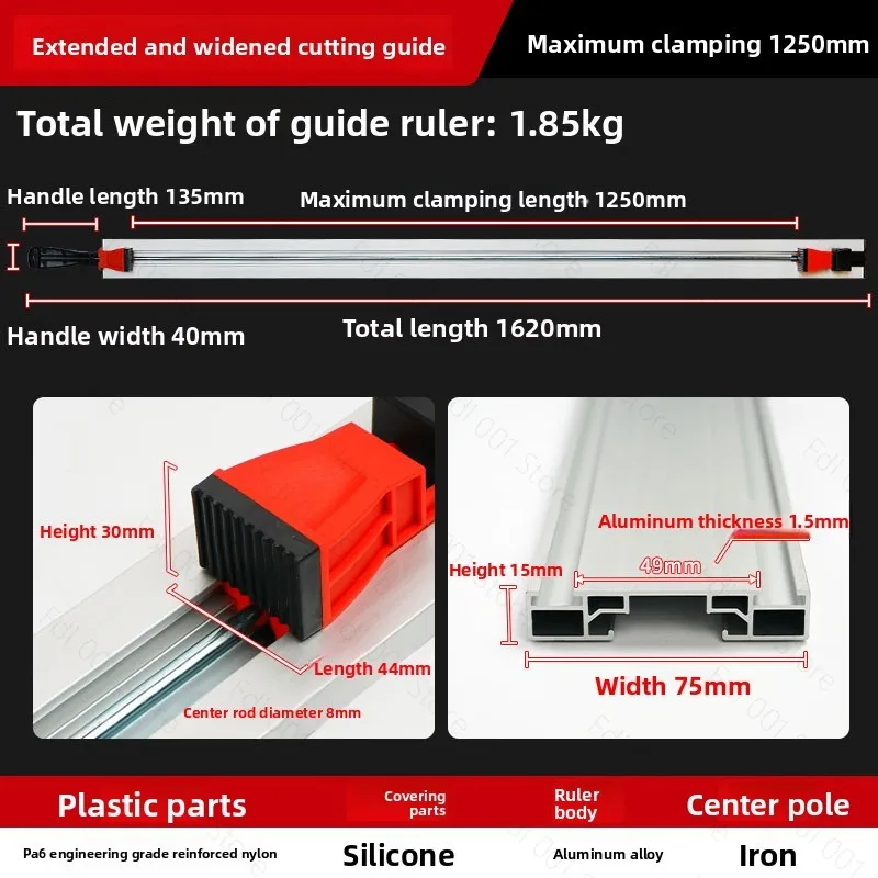 Woodworking Backer Clamper Saw Table Push Table Saw Accessories Daquan Ruler Positioning Strong Quick Clip Tool Fixing Clip