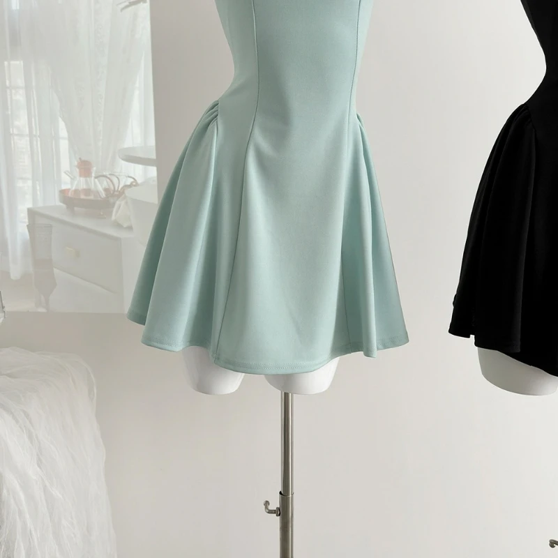 New Sweet Summer Temperament High Waist Design Dress Fashionable Elegant and Comfortable Gentle and Textured Foreign Flavour