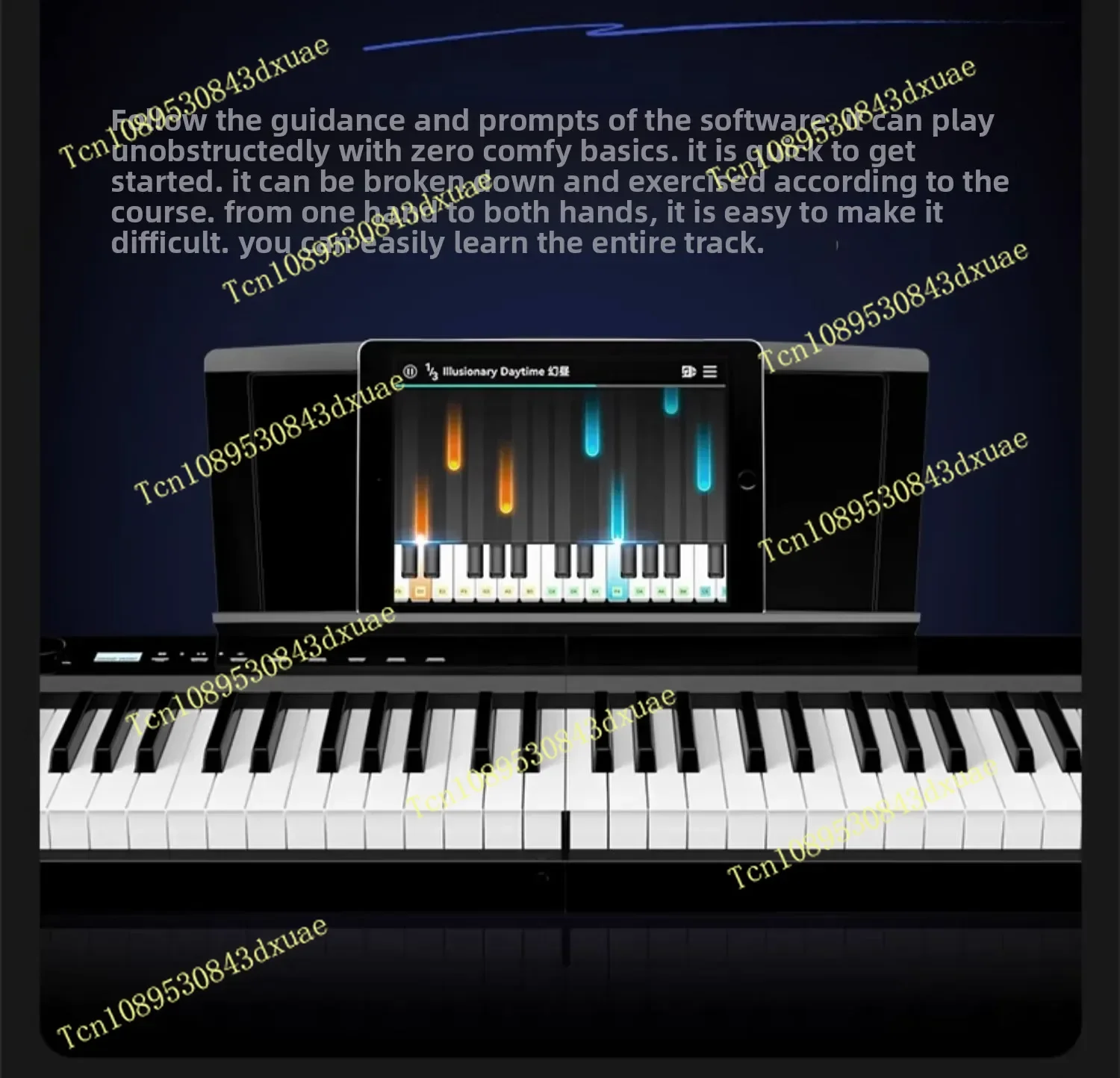 Terence V70 Foldable Heavy Hammer Electric Piano 88 Keyboard Portable Beginner Home Professional Electronic Piano