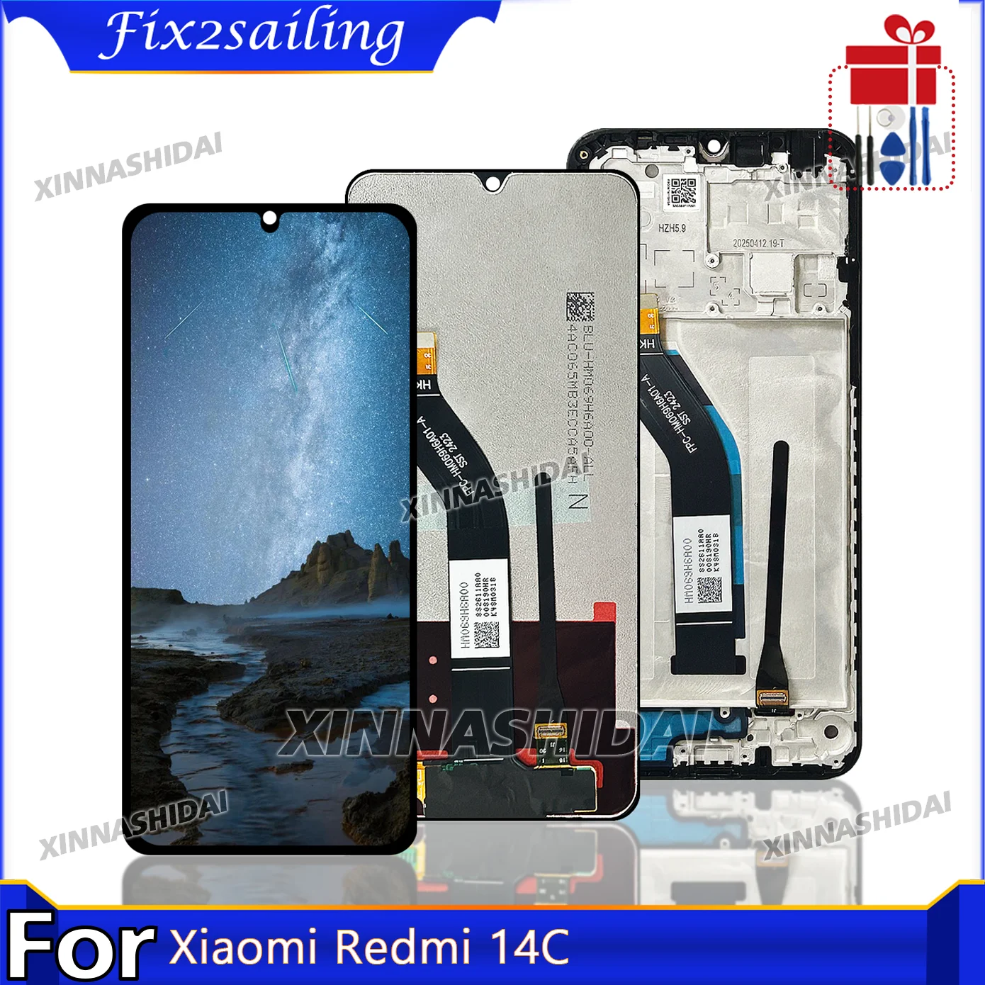 New Tested For Xiaomi Redmi 14C LCD Display 2409BRN2CY 2411DRN47C 2409BRN2CG Touch Screen Digitizer For Redmi 14C Display Screen