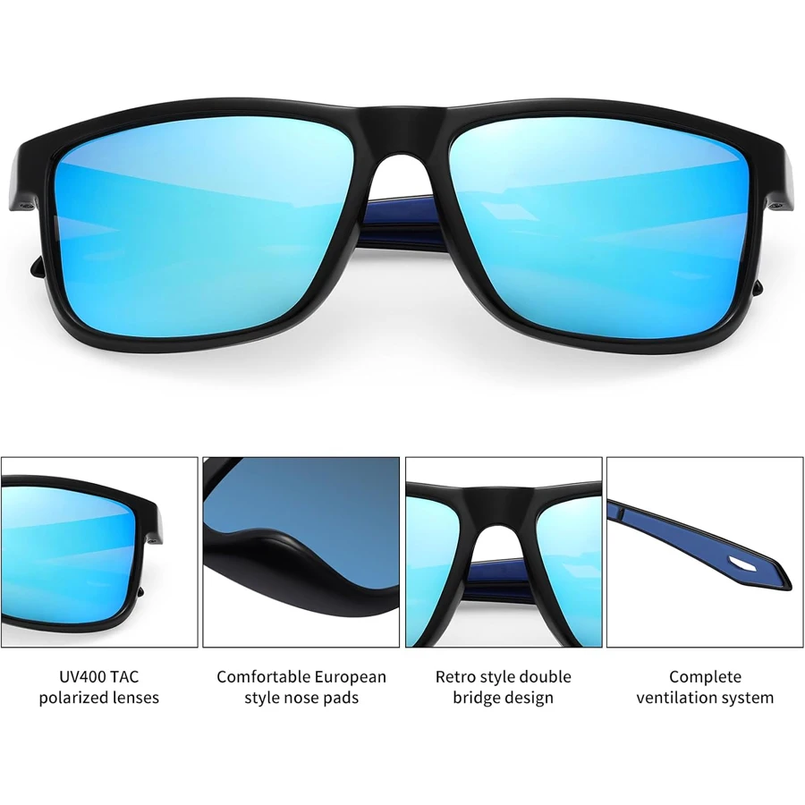 New Polarized Sunglasses Men Women Trendy Retro Sun glasses Outdoor Sports Fishing Hiking Driving