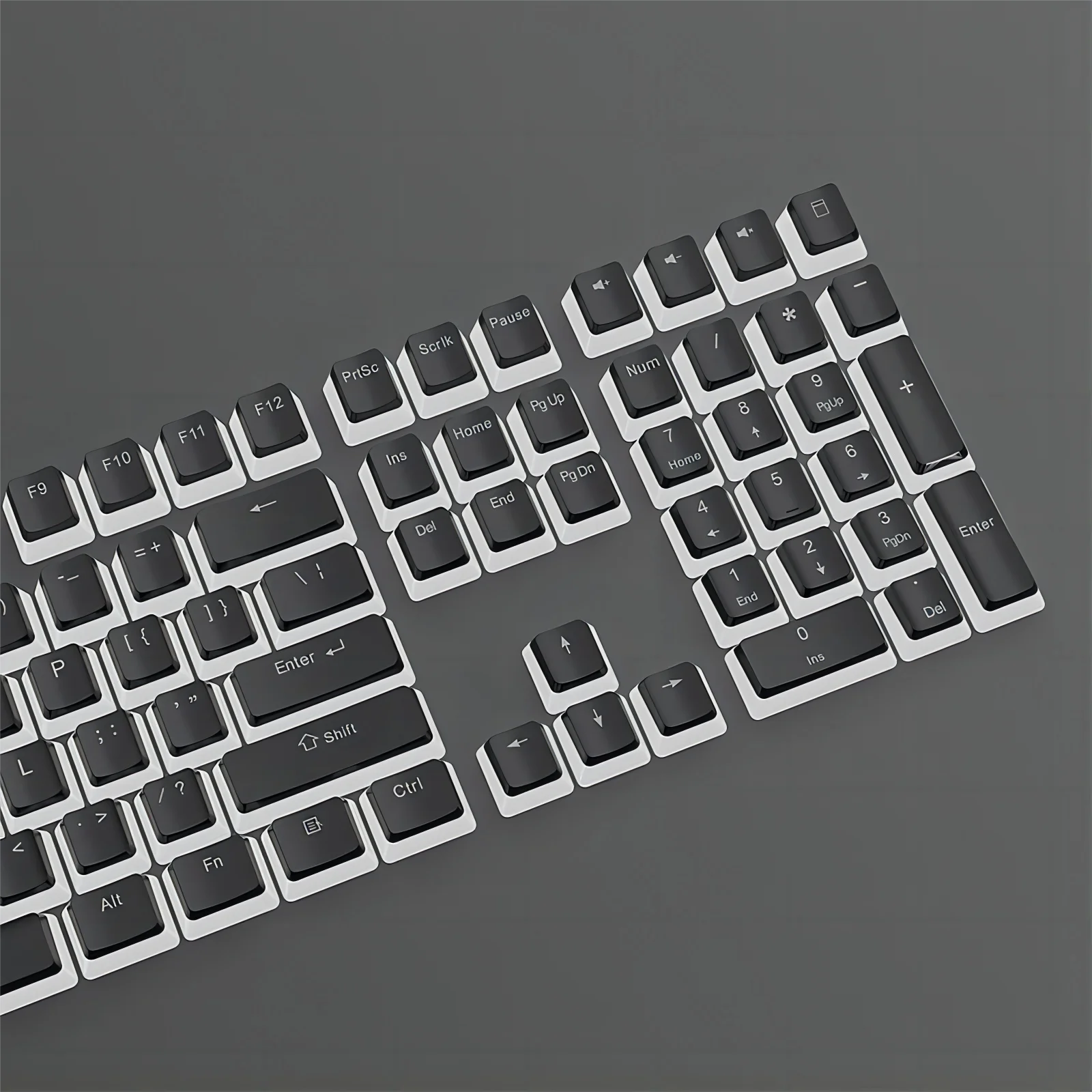 OEM Profile Double Shot ABS Keycaps 122 Keys Pudding Transparent Keycaps for Gateron MX Switches Mechanical Gaming Keyboards