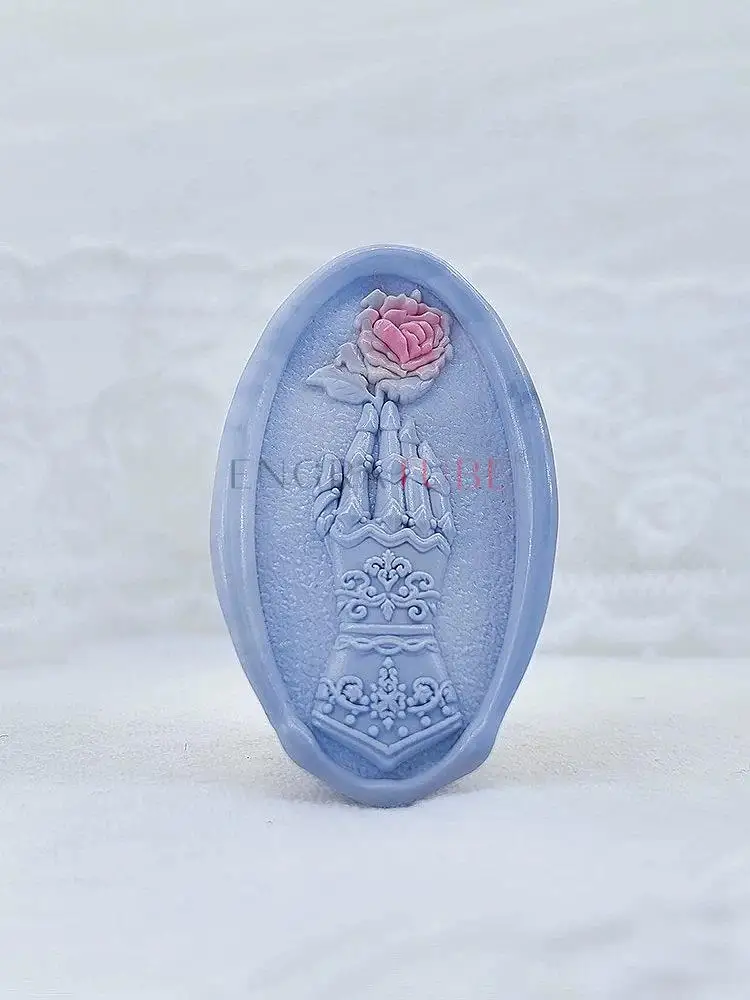 3D Embossed Sealing Wax Stamp Frosted Warrior Rose Brass Laser Sword For Gift Wrapping Wedding Greeting Card Decoration Tools