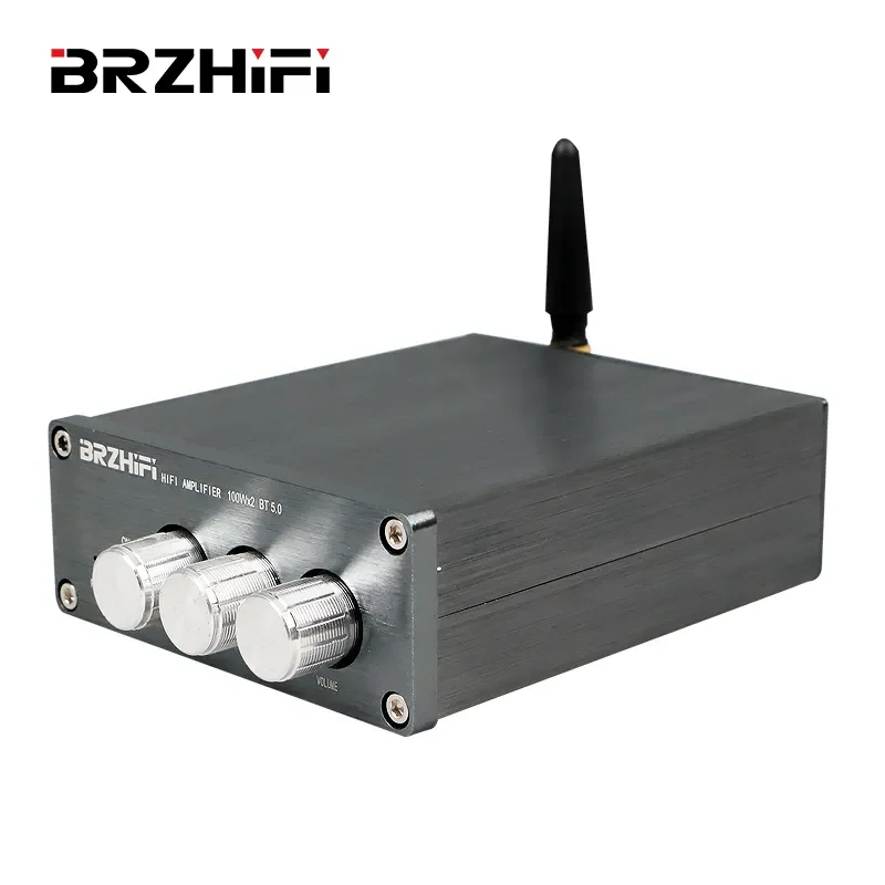 NEWBRZHIFI 2.0 Stereo Digital Power Amplifier Professional Home Audio Machine 100WX2 BT5.0 Aluminium Material