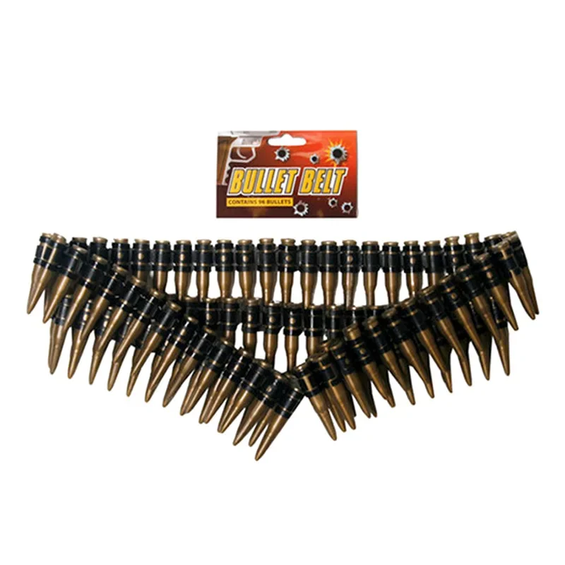 Kids Toy Bullet Belt Military Role Play Accessory Adjustable Plastic Costume Prop Party Dance Carnival Gear