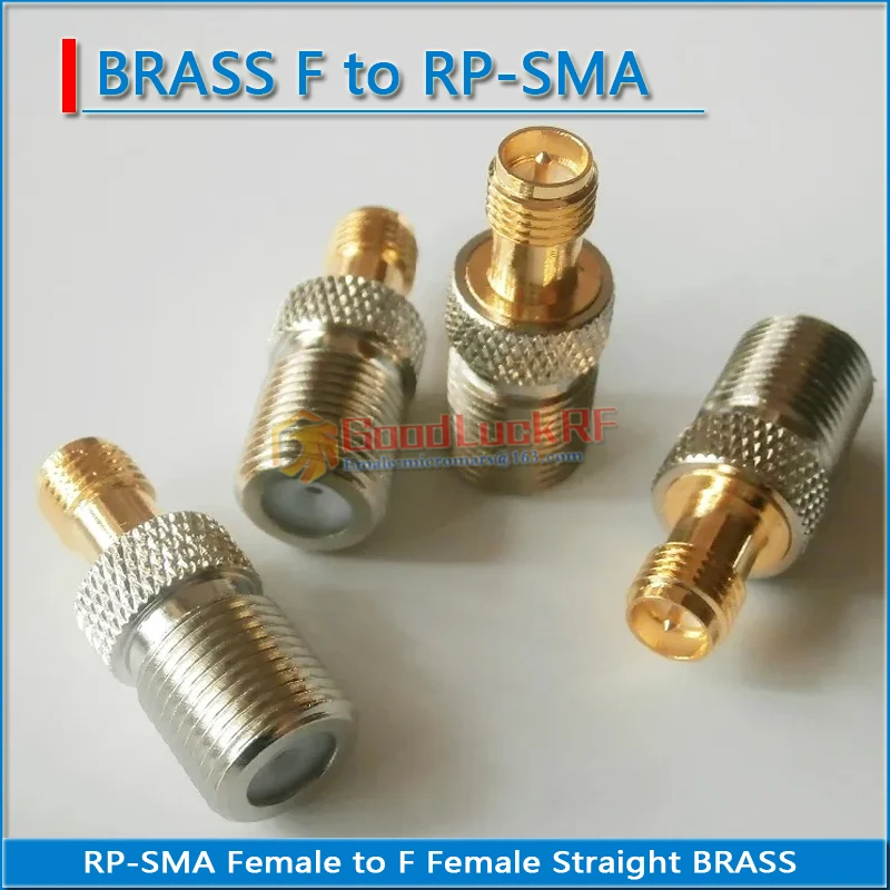 RP-SMA RP-SMA Rp Sma Female Naar F Female Plug F-Rp Sma Vergulde Messing Straight Tv Coaxiale Rf Connector Adapters