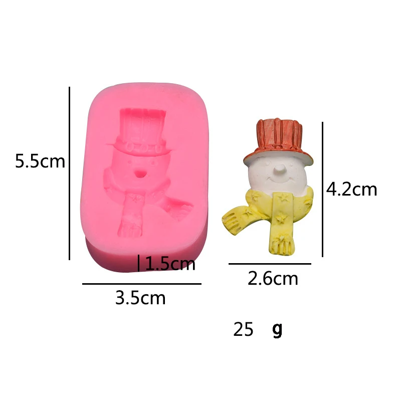 Kitchen Accessories Christams Snowman Cooking Tools Cake Decorating Silicone Molds For Baking Fondant Sugar Craft