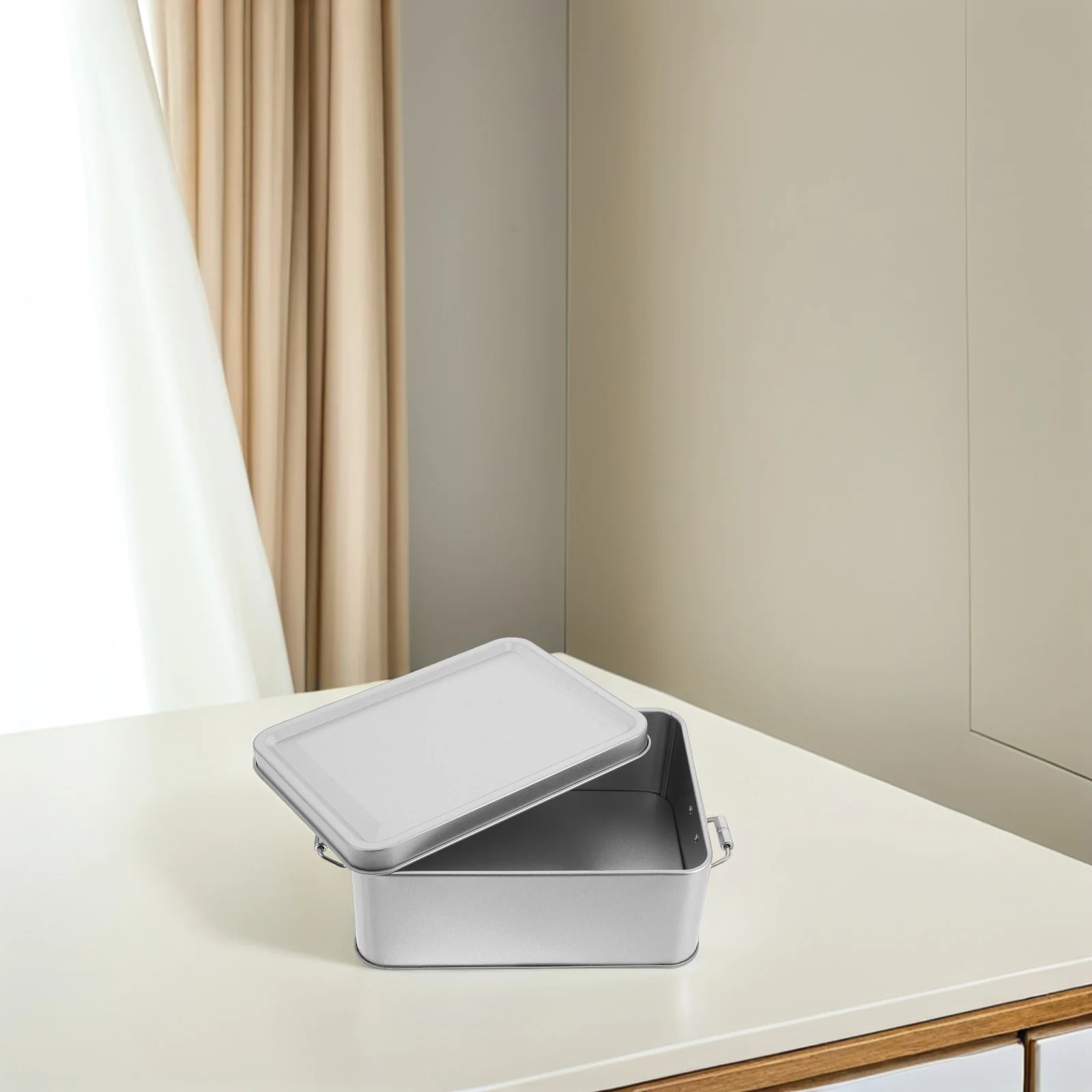 

Retro Tin Candy Box Vintage Rectangular Metal Storage Container Buckle Latch For Cookies Crafts Wedding Party Favors