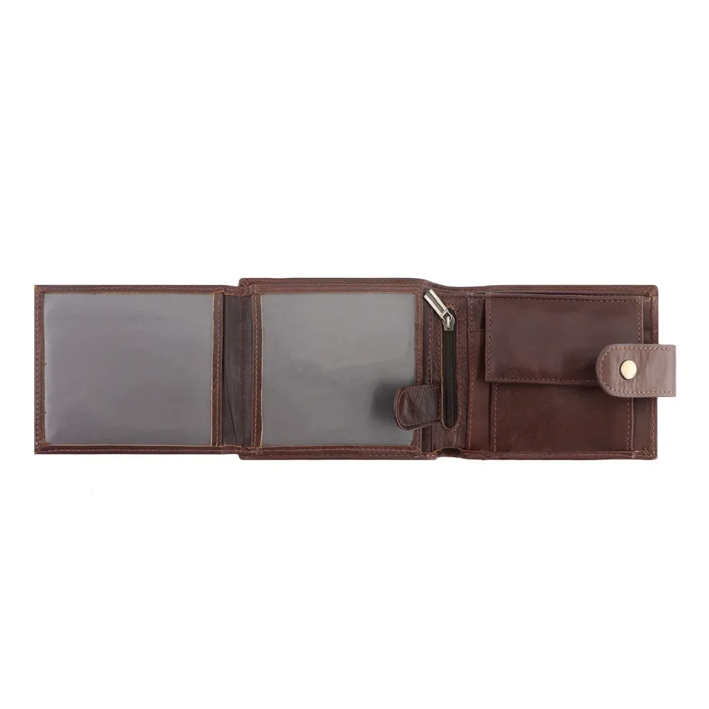 Men's Wallet Rfid Vintage Genuine Leather Wallets for Men Credit Card Holder Purse Money Bag Wallet Man