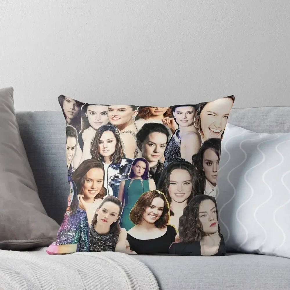 

daisy ridley collage Throw Pillow luxury sofa pillows anime girl Decorative Sofa Cushion Anime pillow