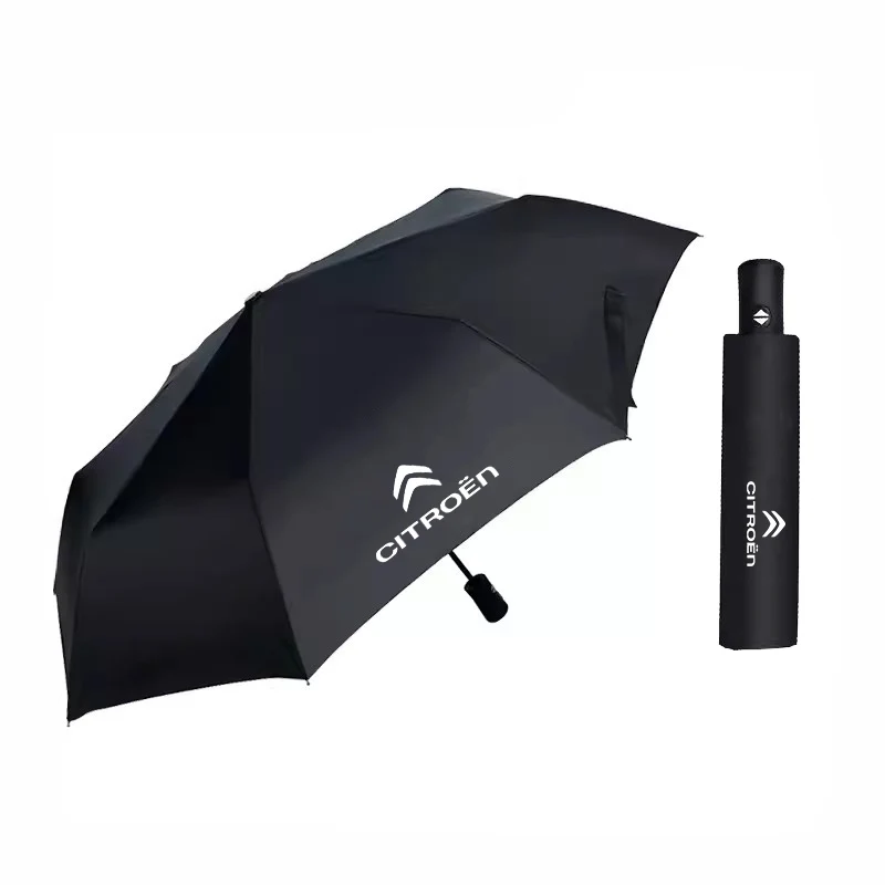 Auto Embleem Paraplu Opvouwbare Zwarte Draagbare Parasol Voor Citroen C1 DS3 C2 C3 Vts C4 Saxo C4L C5 C6 C8 Xsara C3-XR Picasso