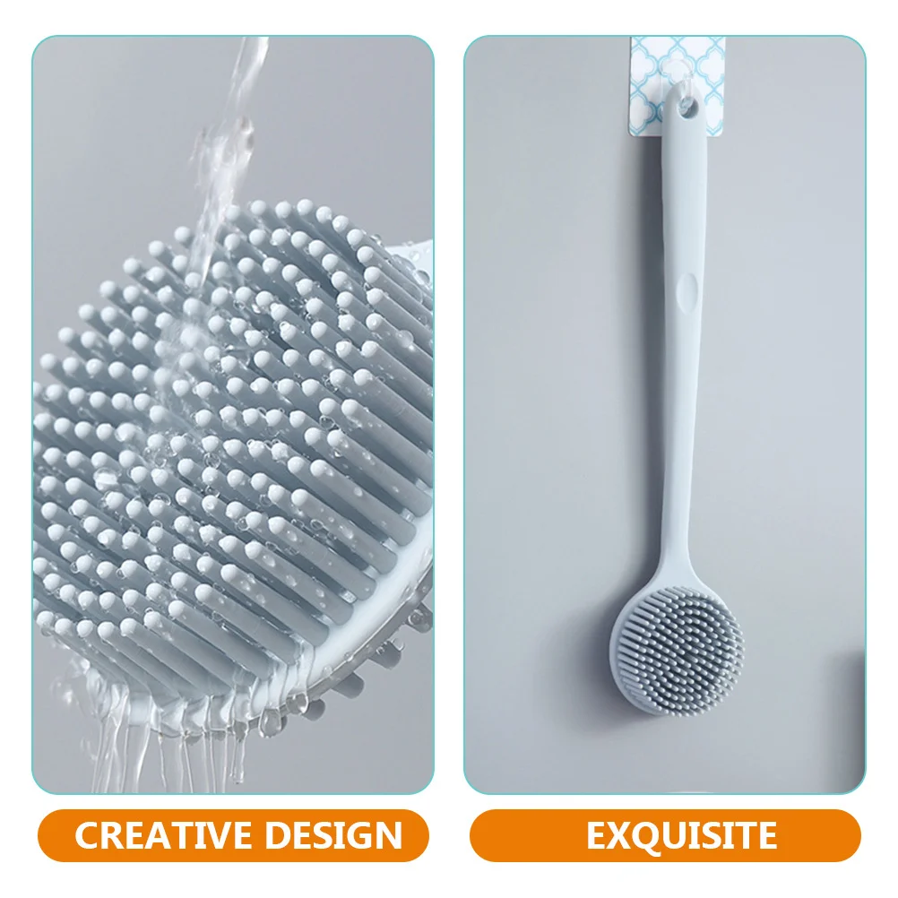 

Silicone Back Scrubber Exfoliating Body Scrubber Bath Brush Long Handle Gentle Back Cleaning Shower Brush for Deep Cleansing and