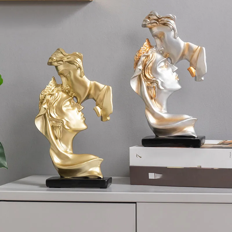 

Креативные абстрактные стильные изделия ручной работы из смолы, украшения для пар, гостиная, винный шкаф, украшение для кабинета, скульптуры и статуэтки