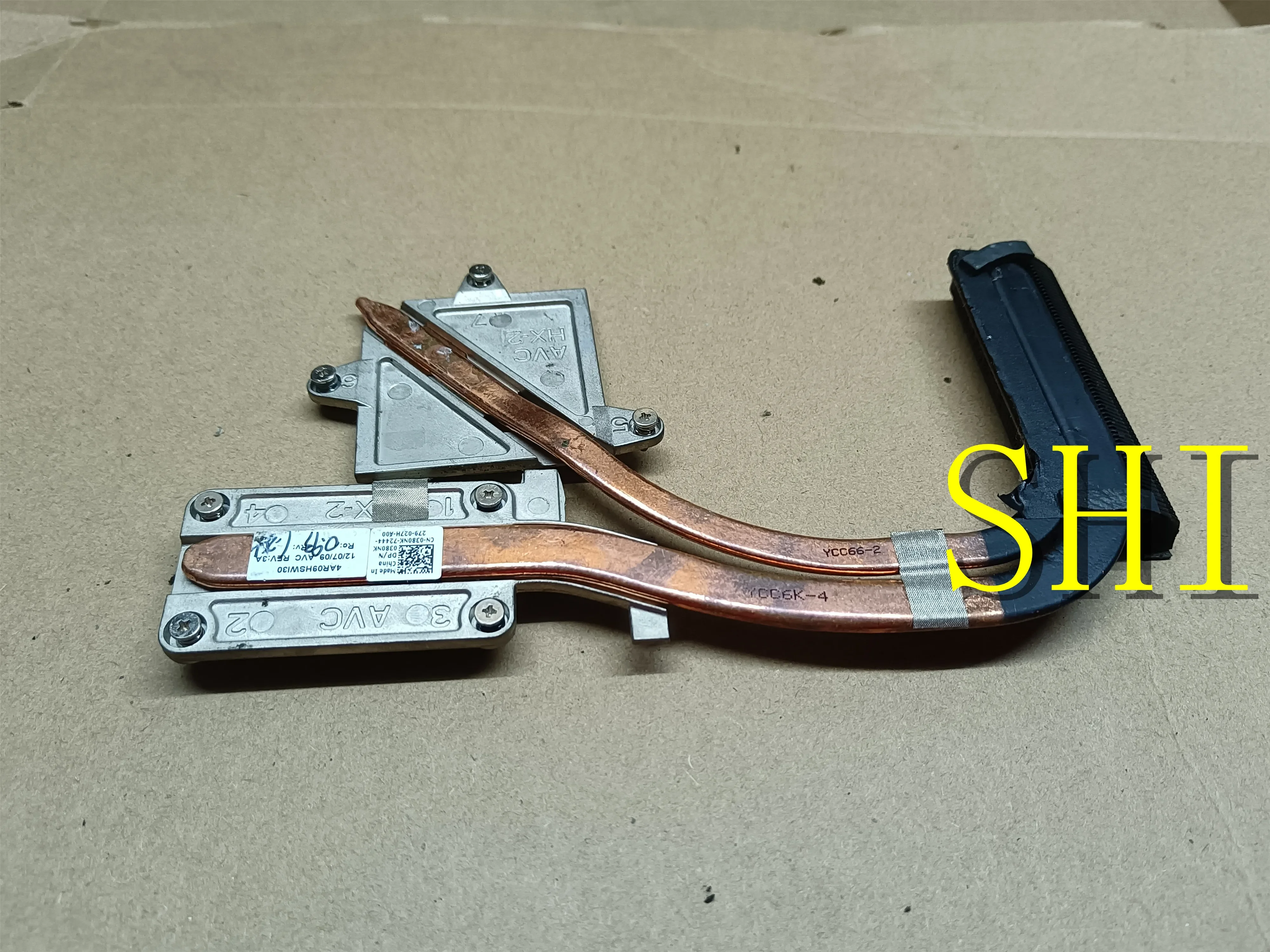 

0380NK Used FOR Dell Inspiron 17R 5720 7720 Cooling CPU GPU Heatsink 0380NK 380NK Free shipping