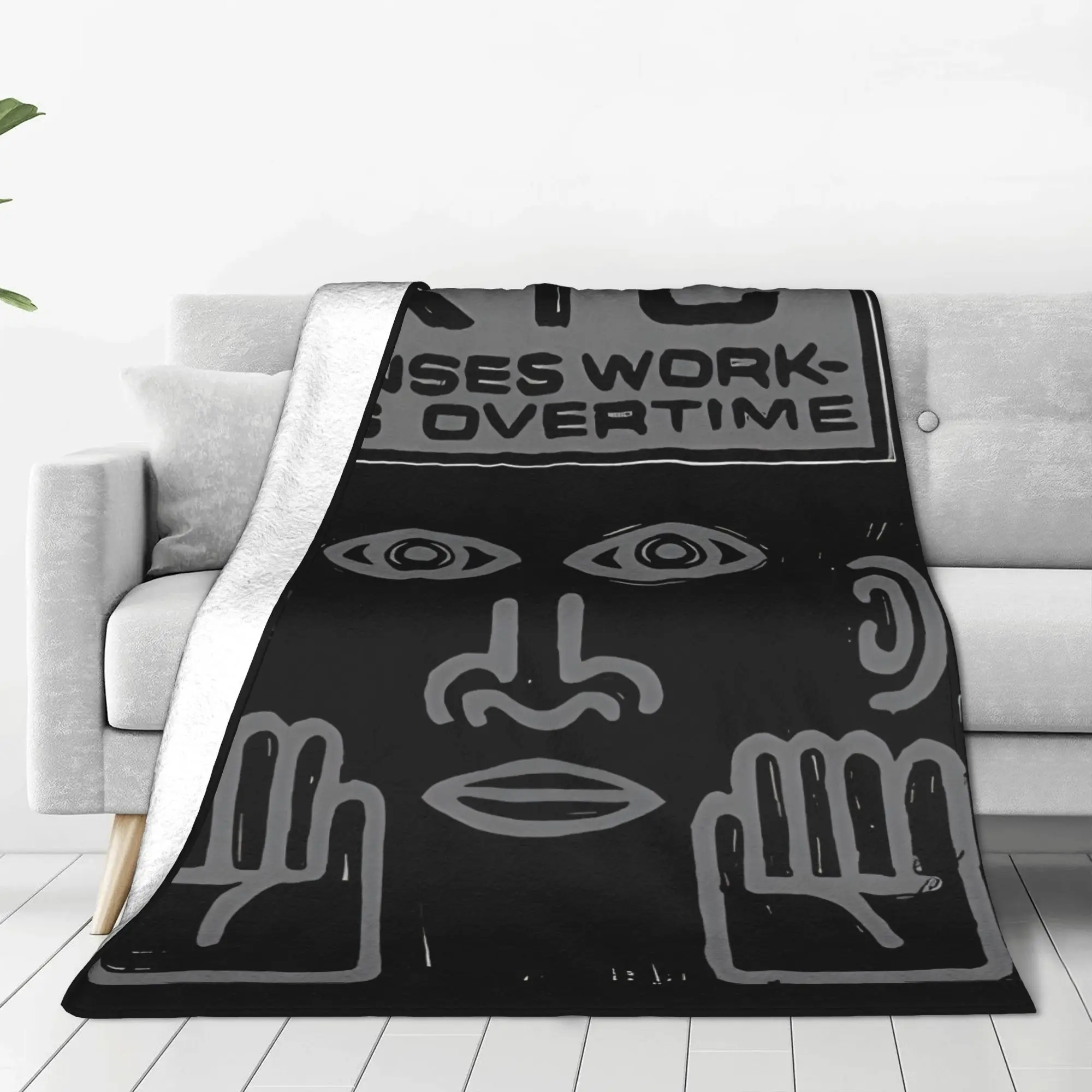1PC Home Cutecore Senses Working Overtime XTC Blanket Super Cosy Plush Home Living Room Sofa Halloween