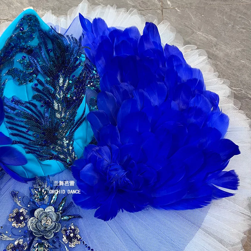 BT00411 プロフェッショナル高品質カスタムサイズ 7 層キッズガールズ女性大人パフォーマンスウェアブルーバードバレエチュチュ衣装