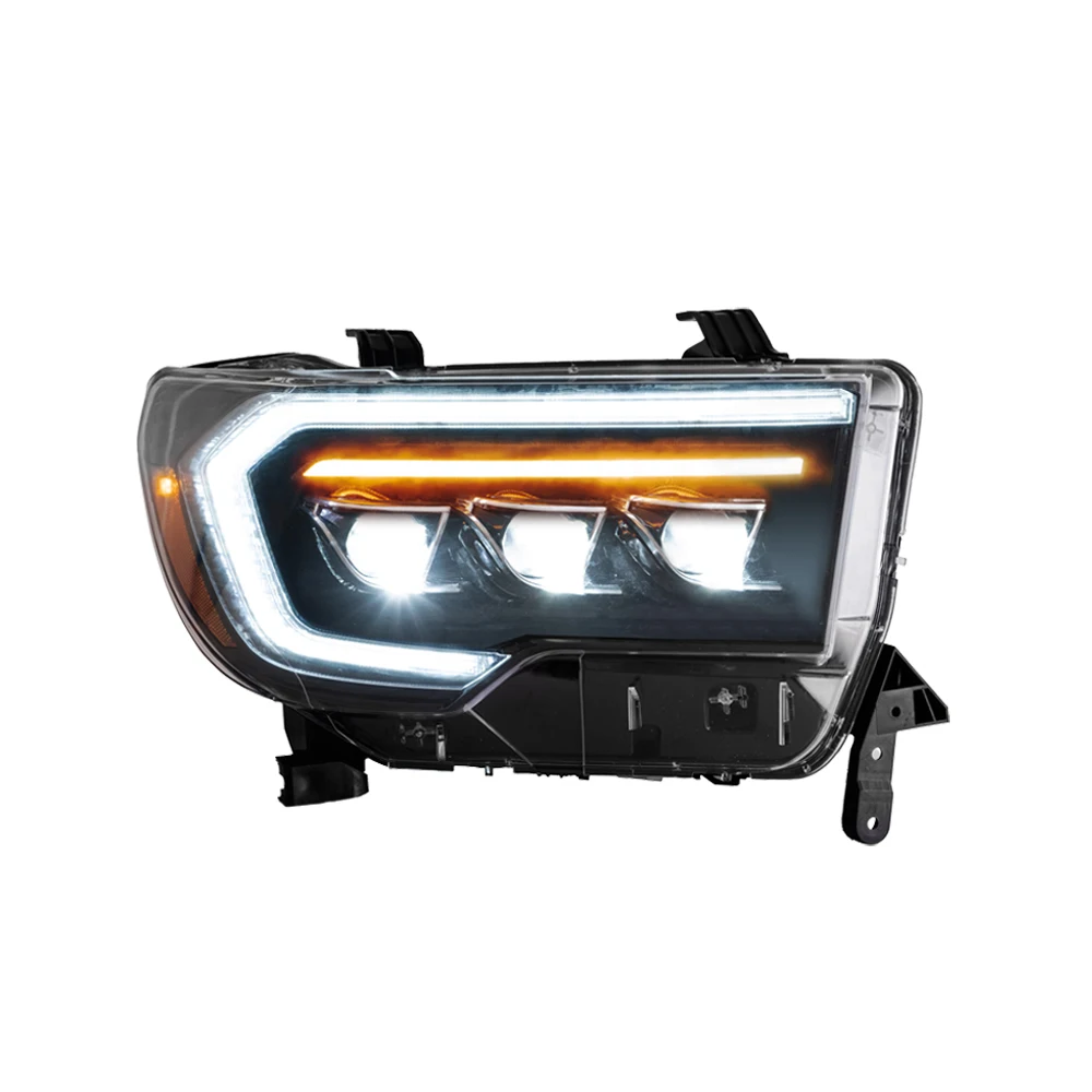 2007-2013 for  for Tundra Sequoia Car Front Lamps 100W LED Auto Headlights Assembly Upgrade Dynamic 3 Projector Lens New