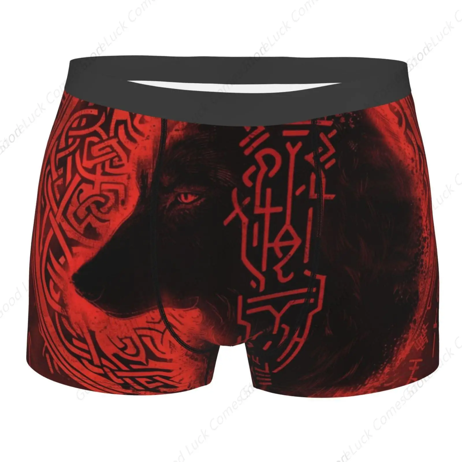 Wolf Runes Celtic Norse Mythology Meditation Ancient Men'S Boxer Briefs Cool Underwear For Men Soft Comfortable Small Black