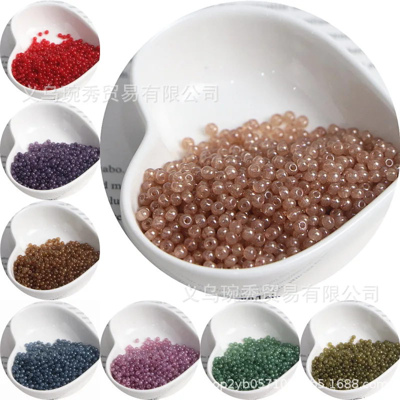 Super Excellent Domestic 2/3mm Ice Seed Imitation Jade Beaded Loose Beads Handmade DIY Handicraft weaving materials