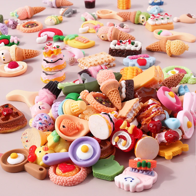 10pcs Cute New Miniature Dollhouse Supermarket Food Snacks Mini Cake Wine Drink for Blyth Barbies BJD Doll Kitchen Accessories