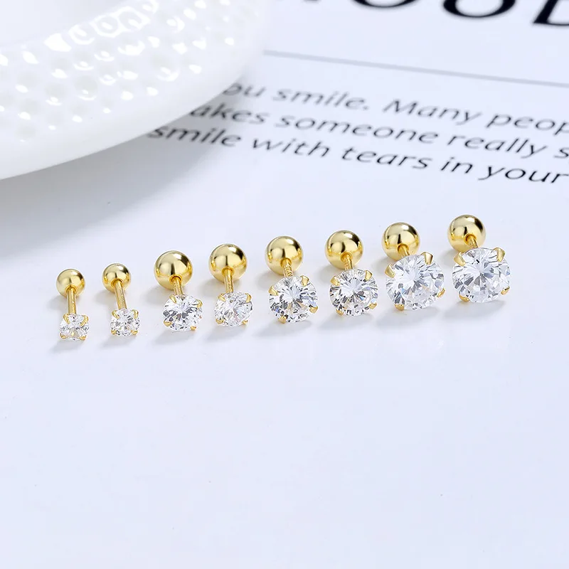 Real 0.2CT-3CT D Color Moissanite Four Claw Stud Earring For Women Top Quality 925 Sterling Silver Wedding Jewelry Brinco Prata