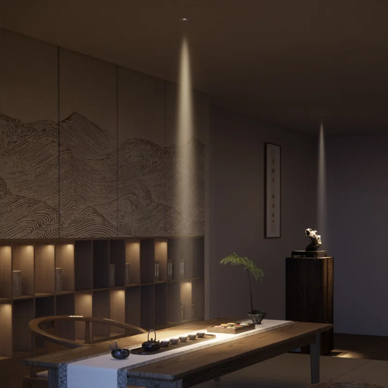 Spots LED ultra-minces à petits angles de 5 ° , 8 ° , 10 ° , et 15 ° , éclairage ambiant pour armoires à vin et tables à manger 5W7W9W