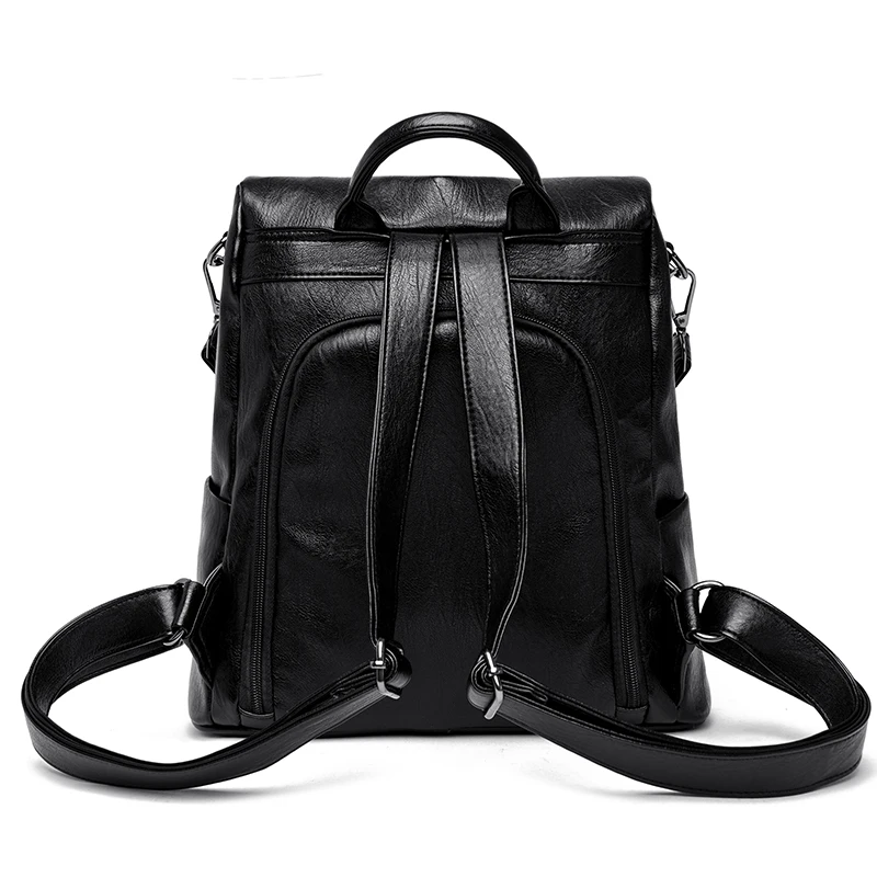 Popular Brand Women\'s Soft Leather Backpack Anti Theft Retro Ladys Backpack Luxurious Designer Fashionable Leisure Travel Bags