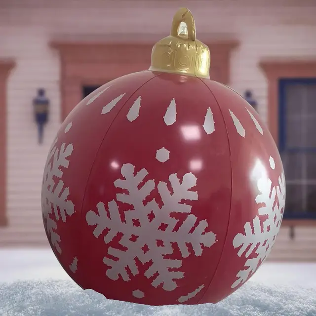 60cm Outdoor Christmas Inflatable Decorated Ball PVC Giant Big Large Balls Xmas Tree Decorations Toy Ball Without Light Ornament 6 60cm Outdoor Christmas Inflatable Decorated Ball PVC Giant Big Large Balls Xmas Tree Decorations Toy Ball Without Light Ornament 6