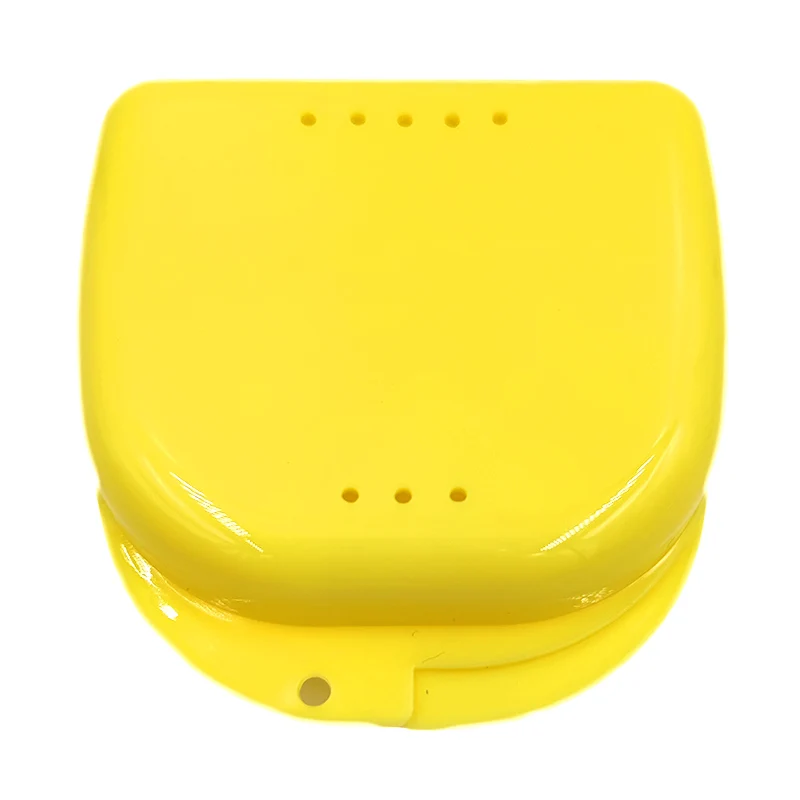 50 Stuks Tandheelkundige Orthodontische Retainer Box Prothese Opslag Container Mond Guard Case Met Vent Gaten En Scharnierende Deksel
