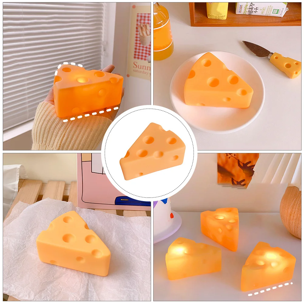 2 قطعة مصباح الليل الجبن المتوهج الدافئ ضوء صغير برتقالي لطاولة غرفة النوم الحضانة الديكور أنيق الحديثة المنزل الضوء المحيط