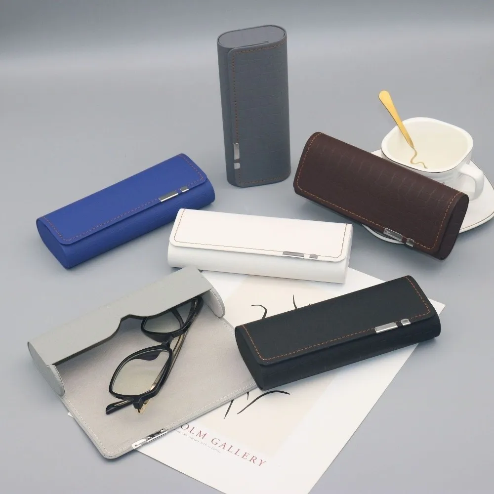 New PU Leather Glasses Case Anti-Pressure Shockproof Eyewear Case Portable Durable Sunglasses Case Men Women