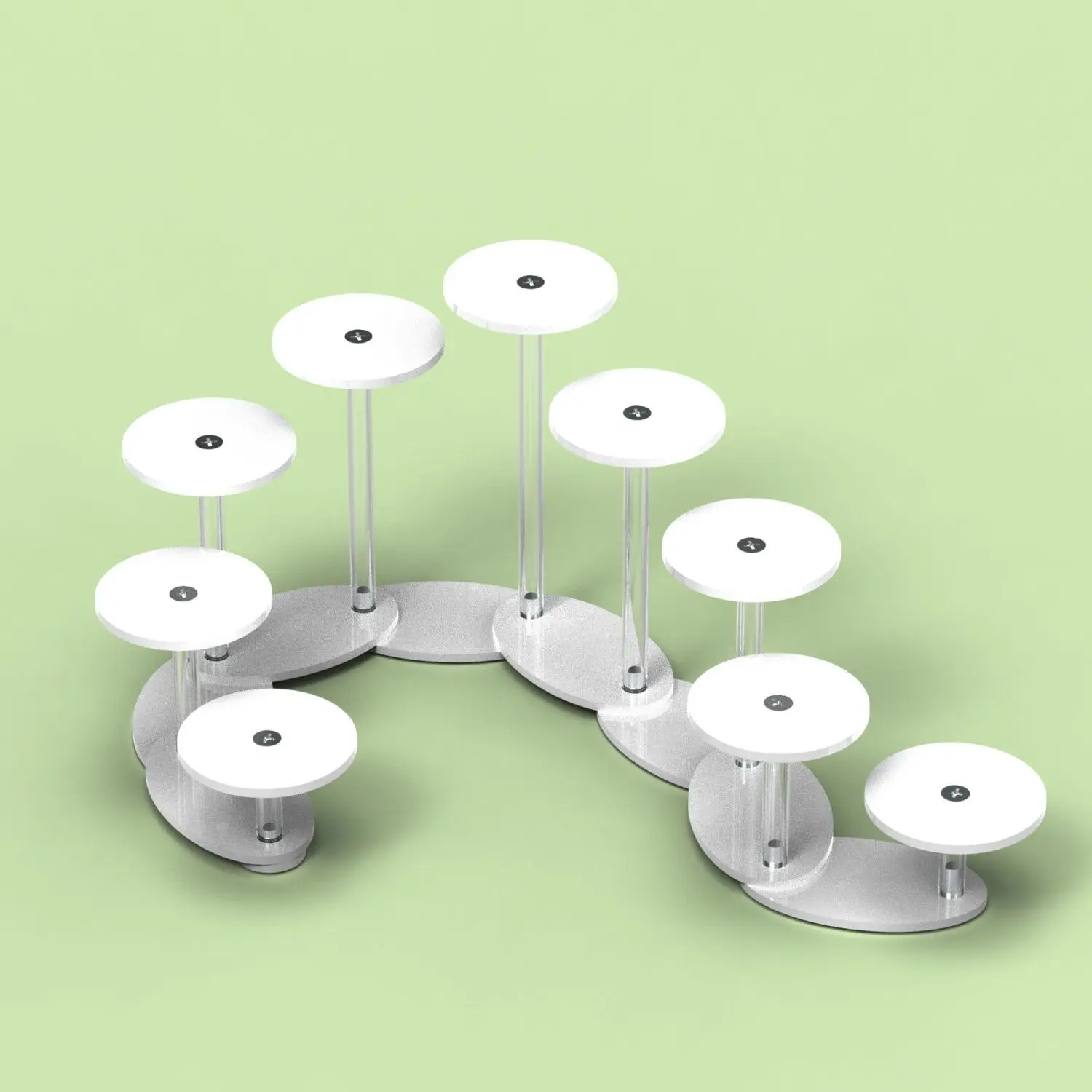 

9 слоев акриловое Прозрачное Кольцо Дисплей Рамка фоторамка модель парфюма Косметика ручной работы полка для хранения ювелирных изделий