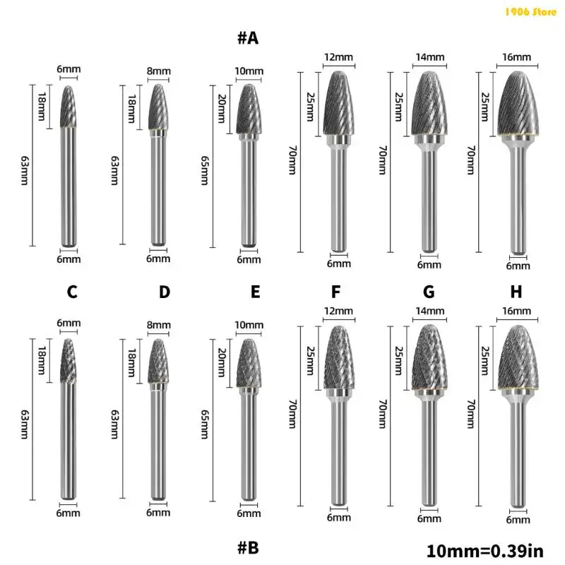 U1JB نوع متعدد الأغراض كربيدات الروتاري ملف أنظمة فعالة لتفريغ الرقاقة مناسبة لتطبيقات المواد المتنوعة #6