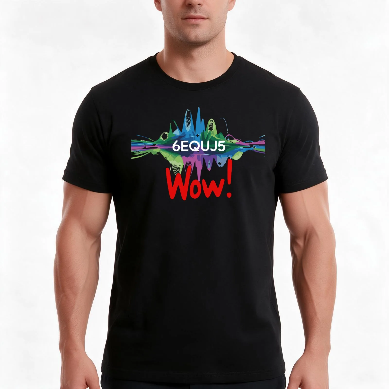 Cosmic Frequency – 6EQUJ5 Signal Burst T-Shirt, Summer Casual Cotton Tee, Oversized Streetwear Tops, Vintage Graphic Print