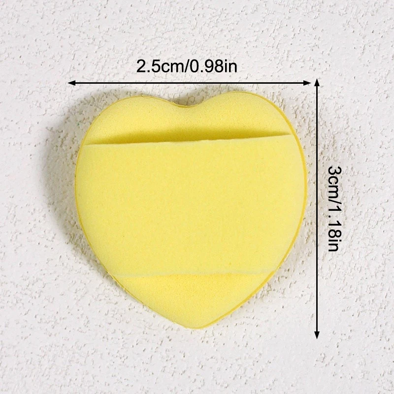 20 pezzi mini cuscini a forma di cuore cuscino d'aria soffio di polvere spugna mista senza lattice e soffio cosmetico viene utilizzato per fondotinta liquido