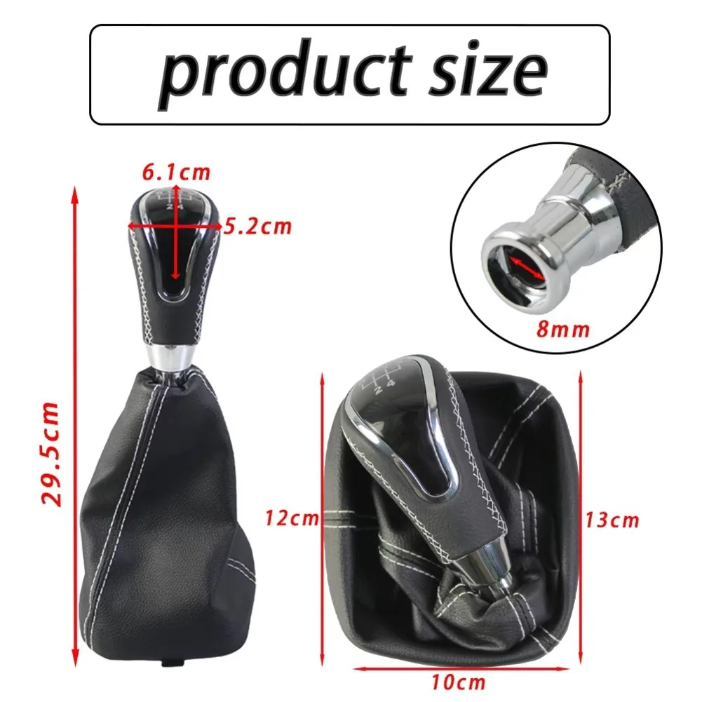 

Interior Upgrade 5-Speed Gear Knob Car Interior Upgrade ABS Plastic Ergonomic Grip Direct Replacement Easy Installation