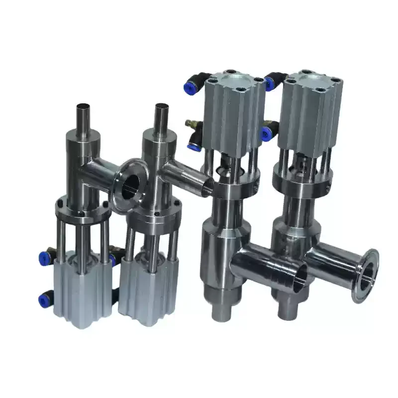304 Stainless Steel Pneumatic Filling Head Valve DN16 DN25 DN34 DN45 Dual Use Paste Liquid Filling Machine Spare Parts