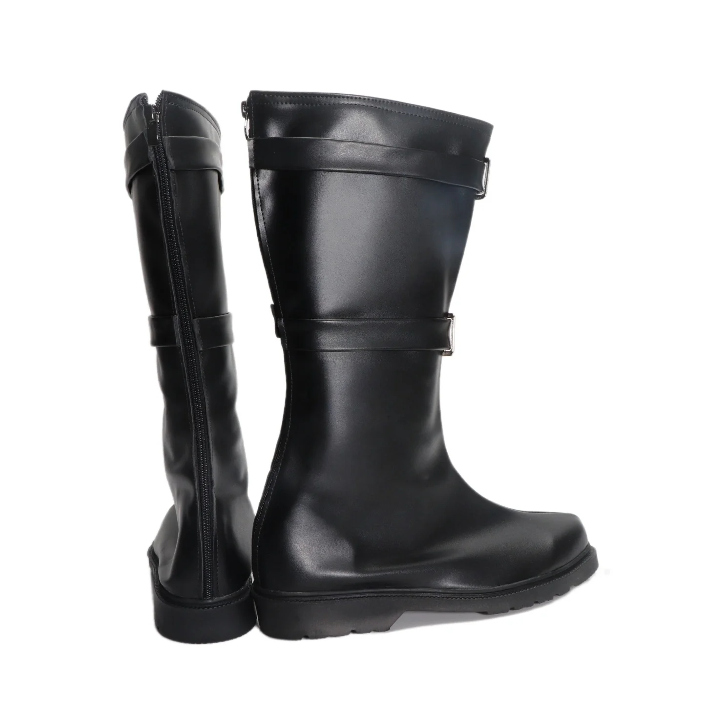 Final Fantasy VII 7 Sephiroth-zapatos de Cosplay, botas negras, accesorio de disfraces de Halloween para hombre, hecho a medida