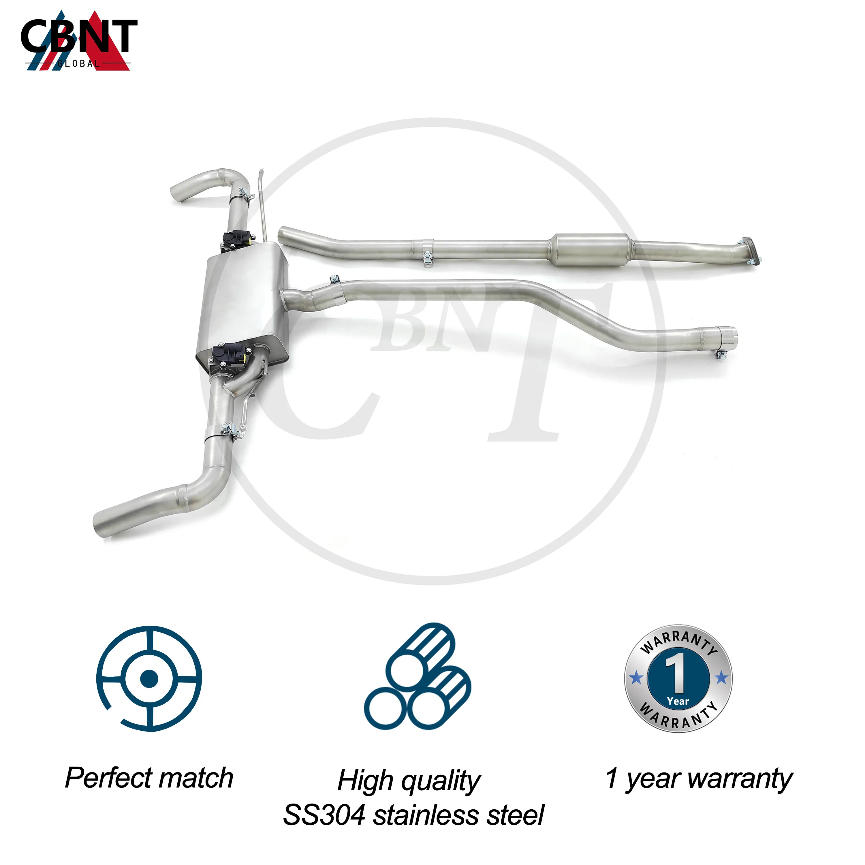 CBNT for Ford Mondeo 2.0T Exhaust Catback with Valve Muffler SS304 Stainless Steel Performance Valved Exhaust-Pipe System