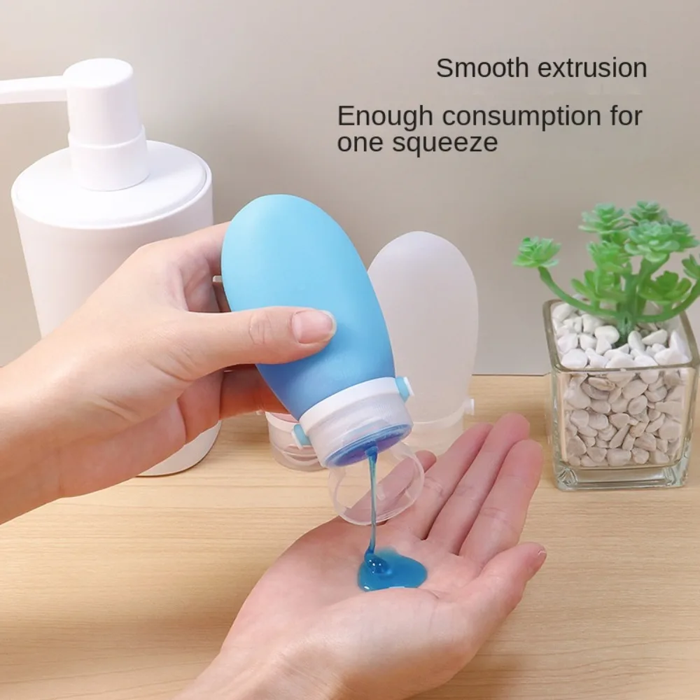 Silicone Refillable Bottles Split Bottle Leak proof strap Empty Bottle 30ml 60ml 90ml Portable Squeeze Container