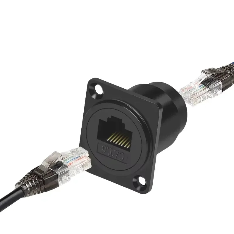 

FCONNR Black RJ45 CAT6 Panel Mount Socket Chassis