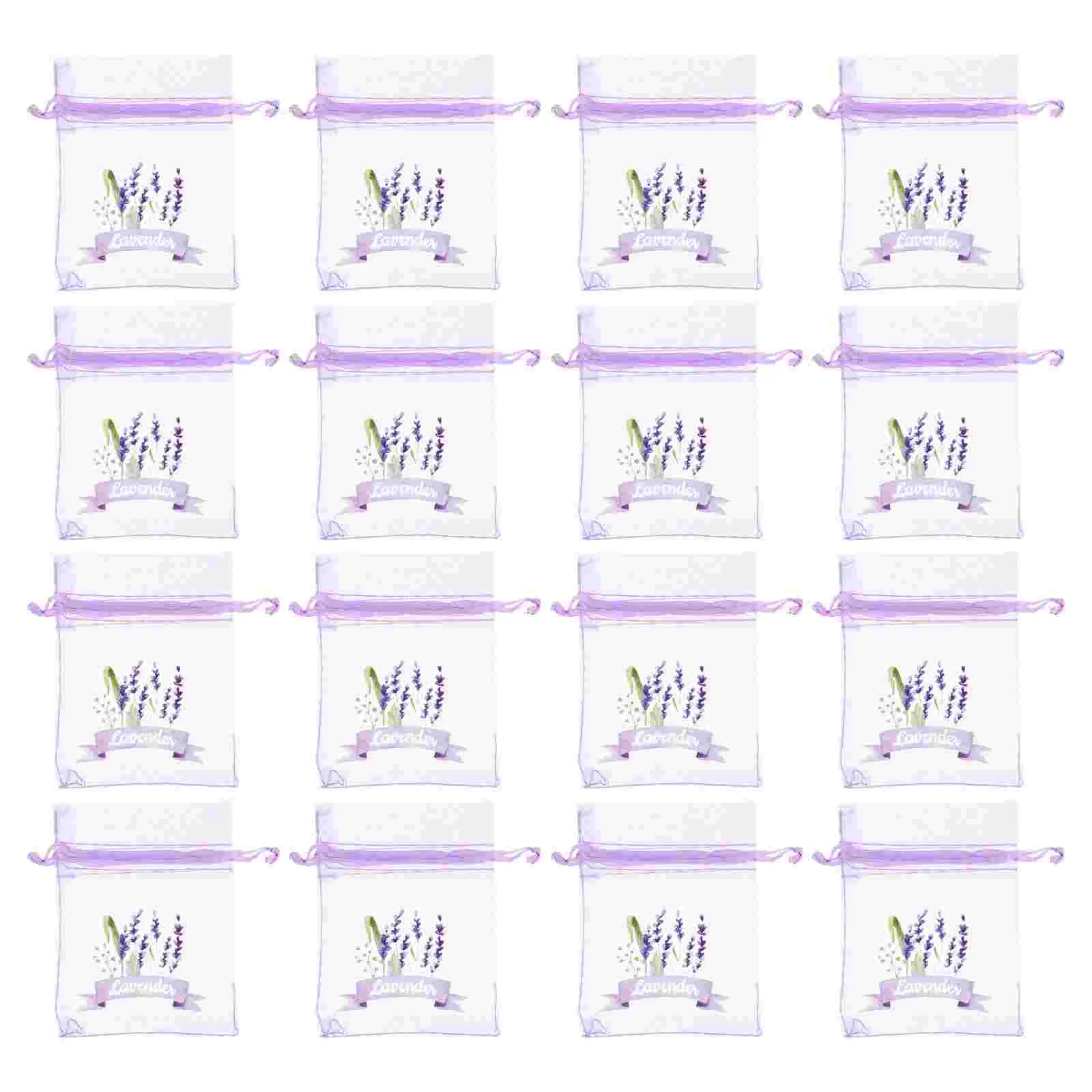 

20 Pcs Lavender Bag Bags Sachet Clear Party Favor Sachets Empty Drawstring Wardrobe